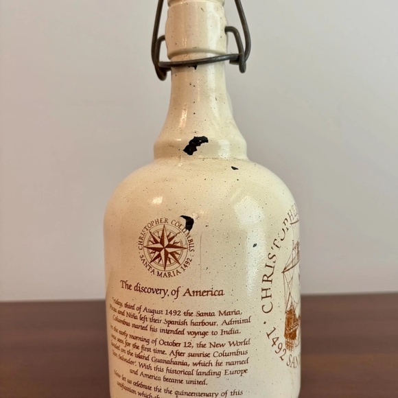 Columbus Santa Maria Edition 1992 Beer Bottle Swing Stopper Belgium 9" - Picture 5 of 9